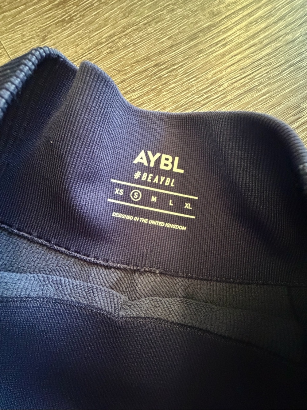 AYBL  Deep Navy Ribbed Performance Leggings - Picture 2 of 5